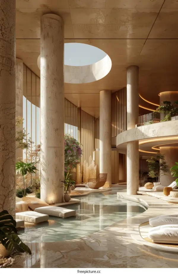 Modern Spa Interior Design with Natural Light