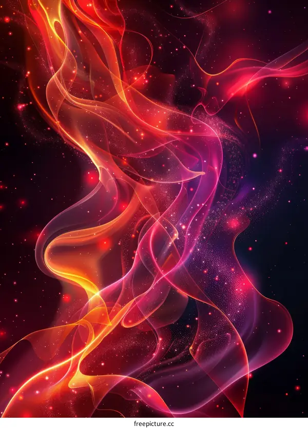 Abstract Colorful Flowing Energy Design