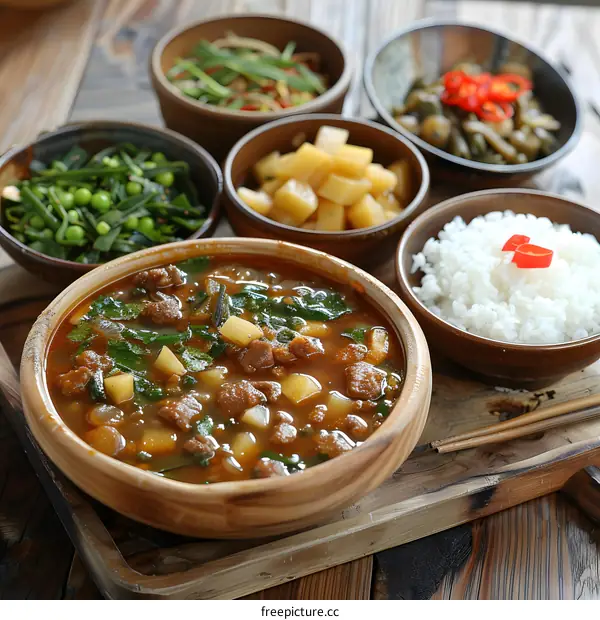 Chinese home-style stewed pork with potatoes