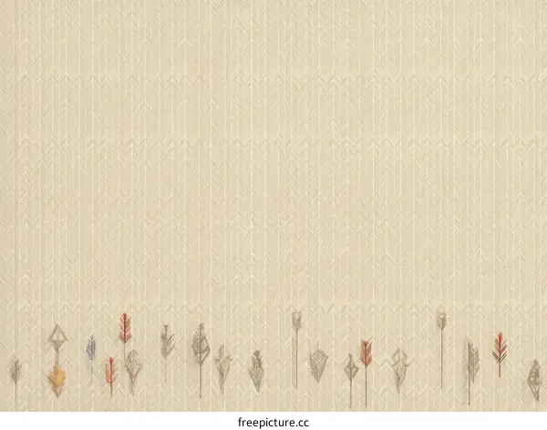 Abstract Beige Pattern with Small Colorful Arrows