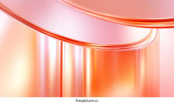 Abstract Geometric Shapes in Coral and Pink Hues