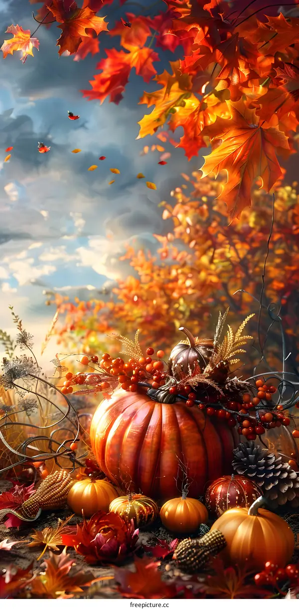 Pumpkins in Autumn