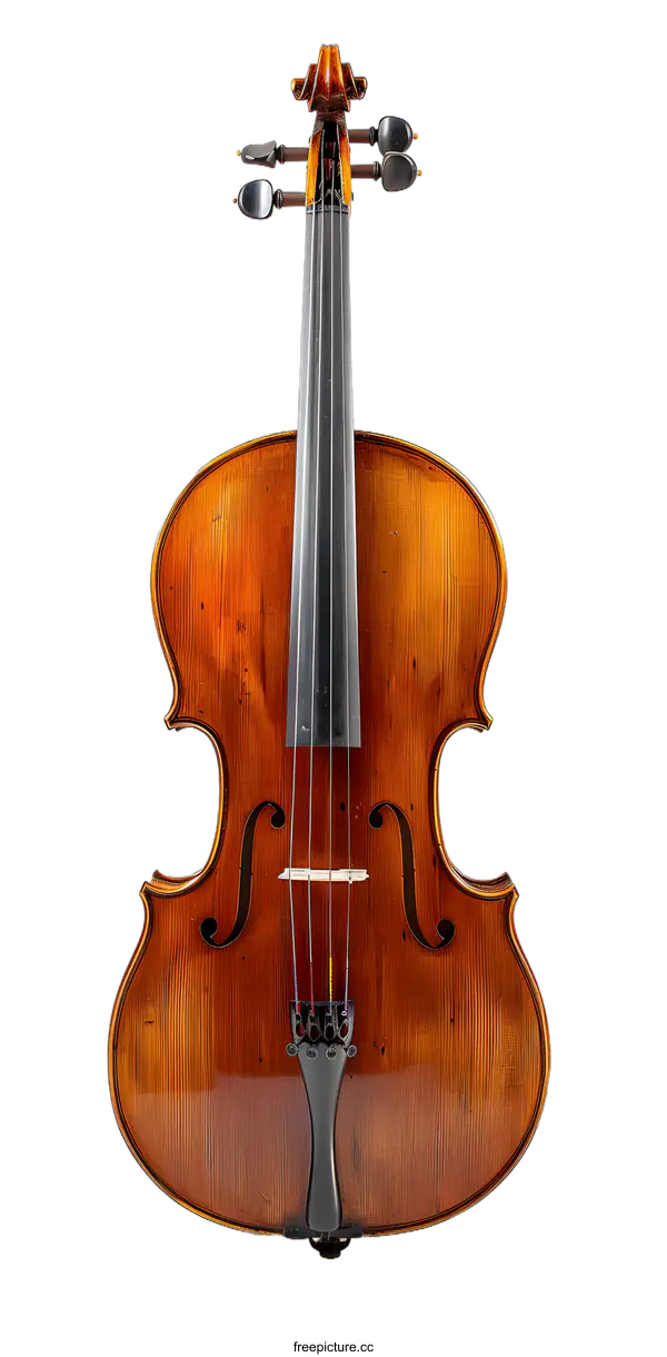 [Transparent Background PNG]Antique Violin with Detailed Wood Grain