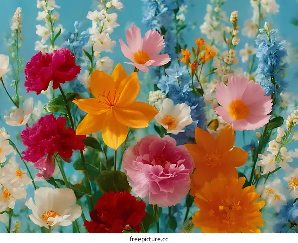 Colorful Flower Bouquet Close-up Photography