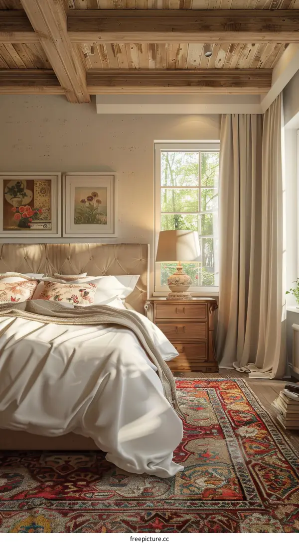 European retro bedroom interior design