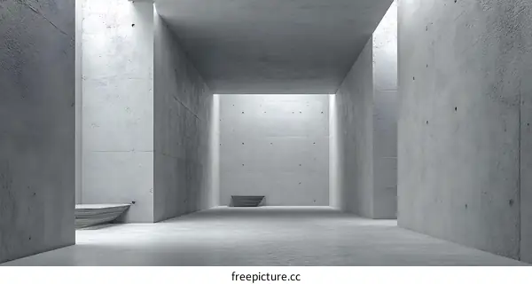 Modern Concrete Corridor Interior Design