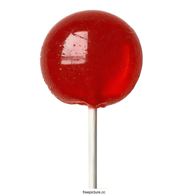 [Transparent Background PNG]Round Red Lollipop on a Stick