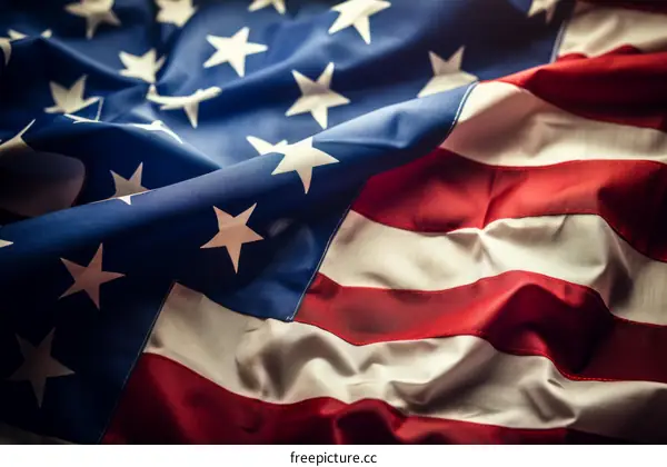 Close up of the American flag