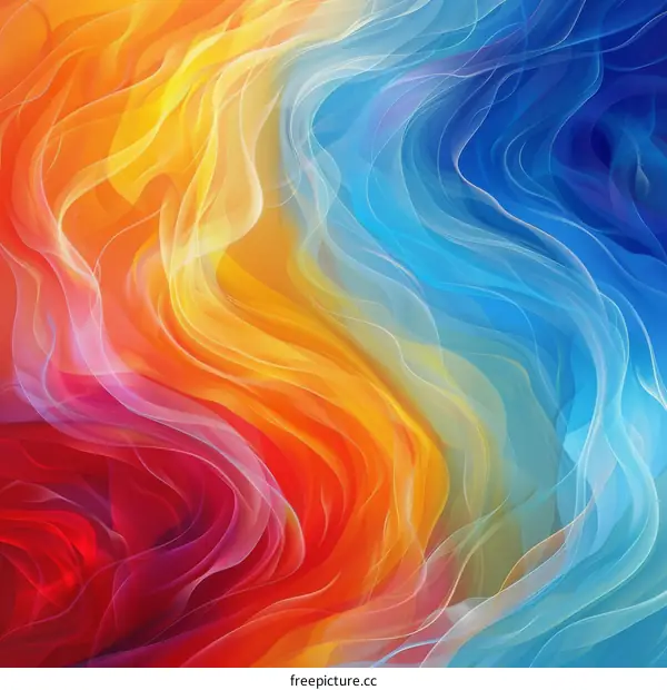 Abstract Colorful Background with Fluid Swirls