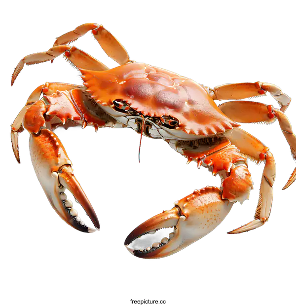 [Transparent Background PNG]Cooked crab on white background