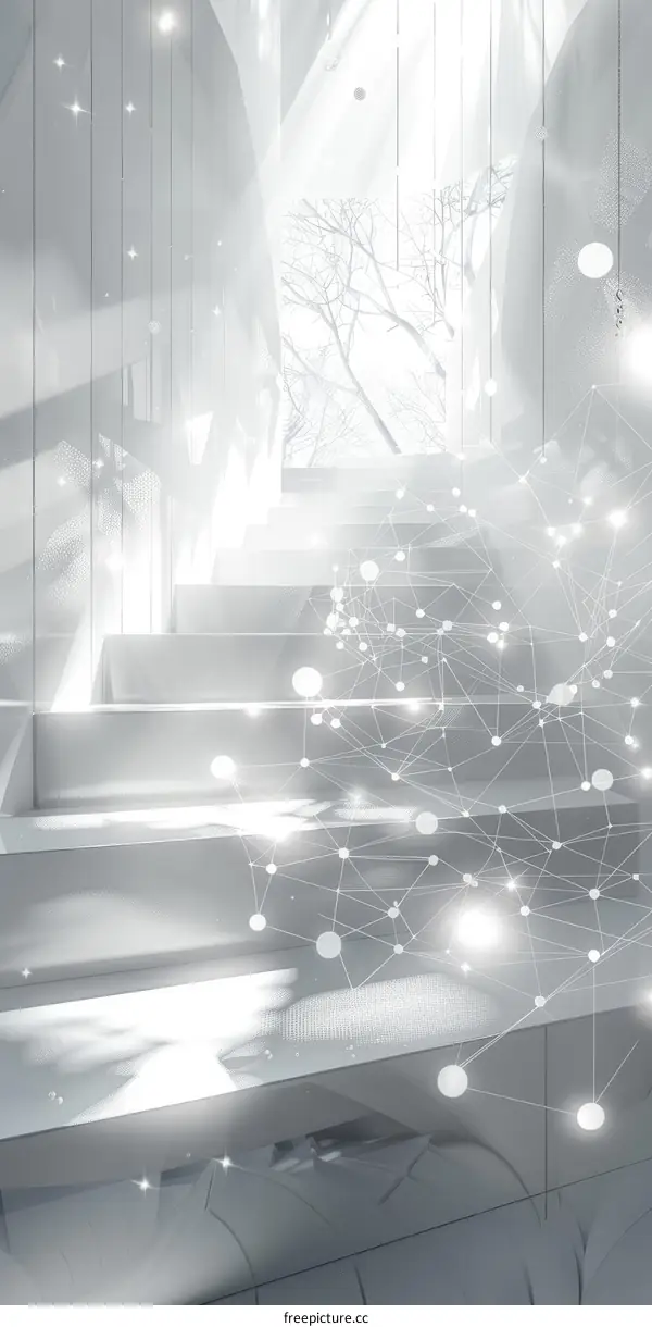 Futuristic Staircase with Window