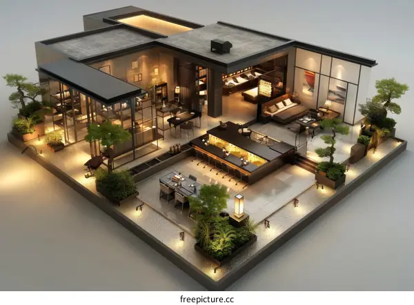 Modern luxury house exterior and interior design