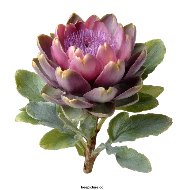 [Transparent Background PNG]Close-up Photo of a Vibrant Artichoke
