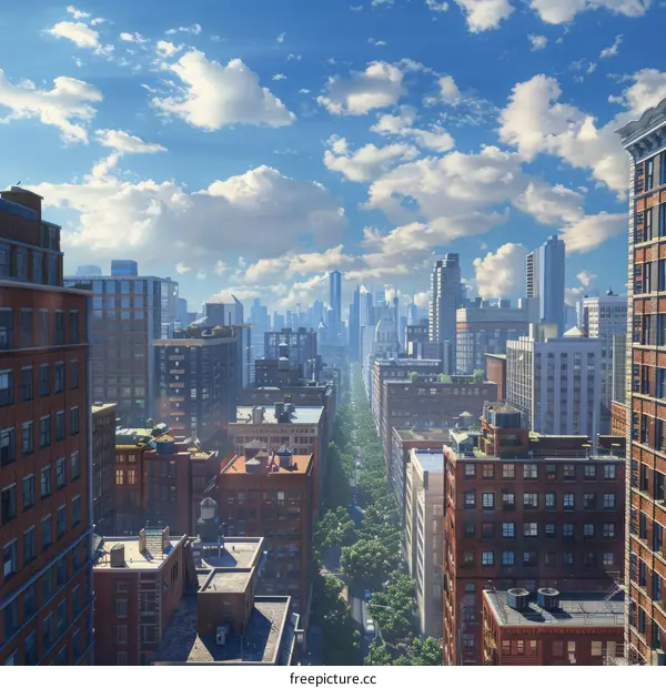 New York City Skyline on a Sunny Day