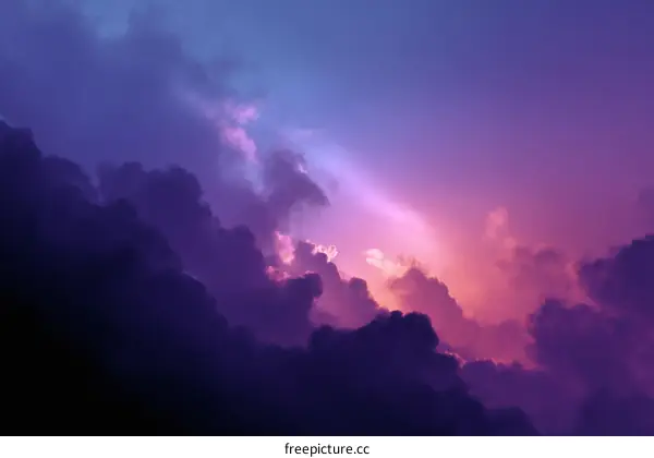 Colorful Sunset Sky with Dramatic Clouds