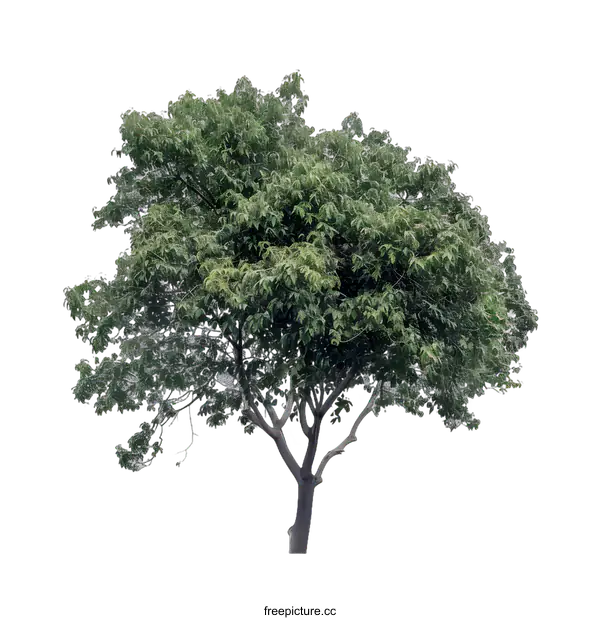 [Transparent Background PNG]Green Tree Isolated on White Background