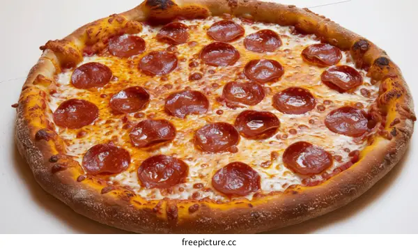A delicious pepperoni pizza