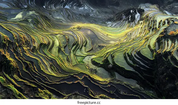 Amazing Terraced Rice Paddies Landscape