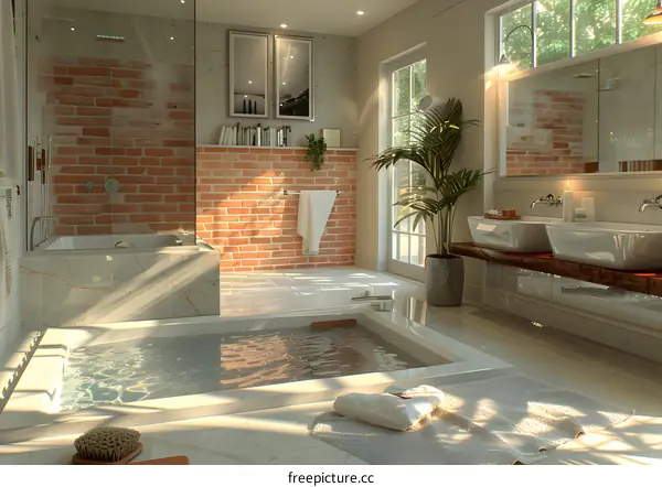 Bathtub in the sun room