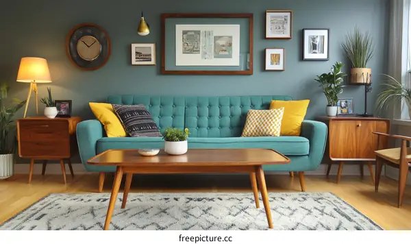 Mid-Century Modern Living Room Interior Design