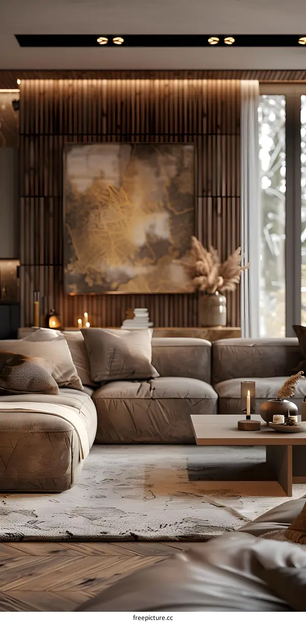 Modern minimalist style living room