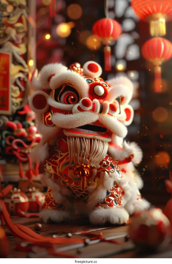 Lion Dance Performance for Lunar New Year (Spring Festival)
