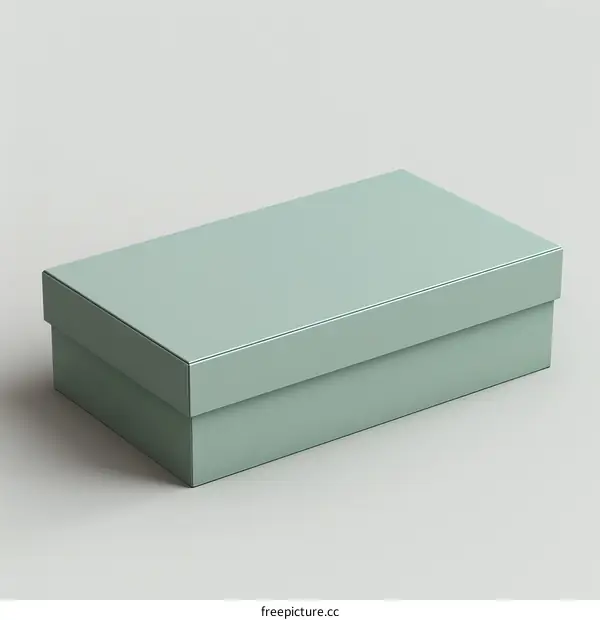 Light green closed shoe box
