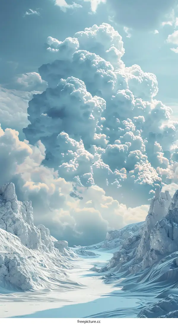Frozen Mountains and Cloudscape