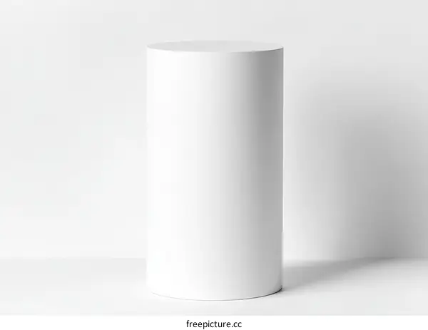 Blank White Cylinder Display Stand
