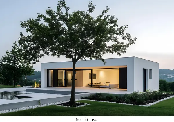 Modern Minimalist House with a Large Window