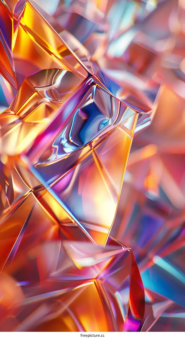 Abstract Geometric Crystal Structure Illustration