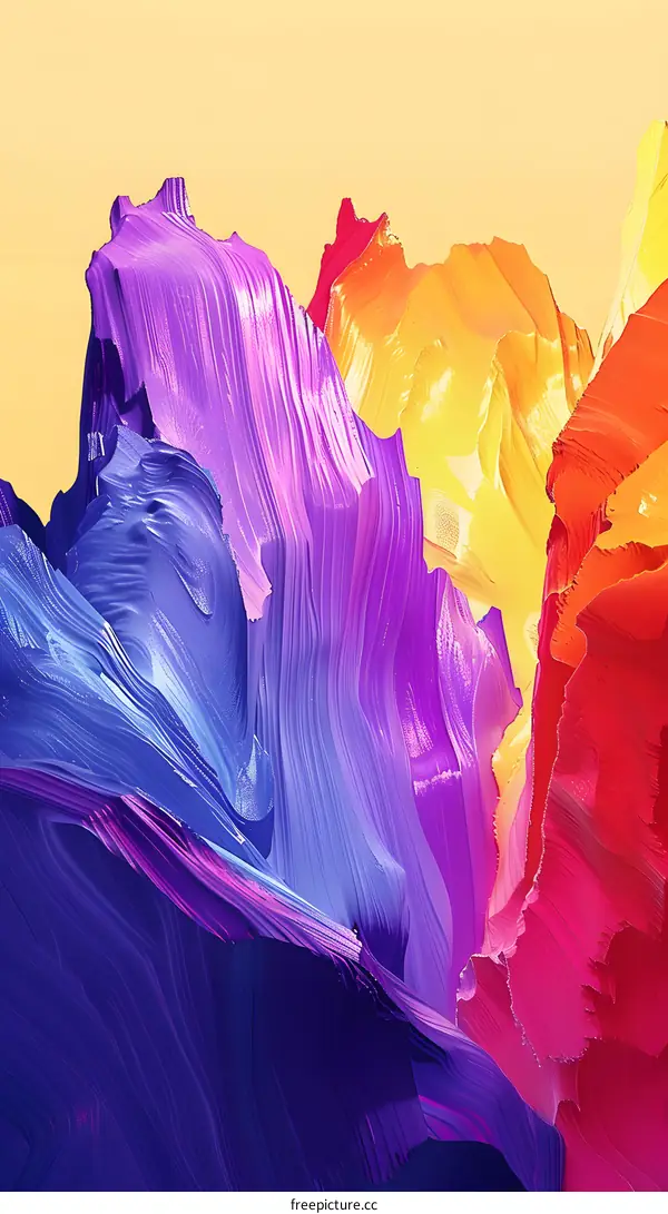 Abstract Art Background with Colorful Paint Strokes
