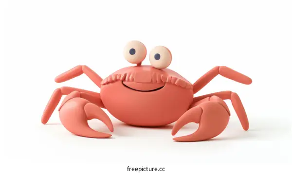 A cute smiling crab