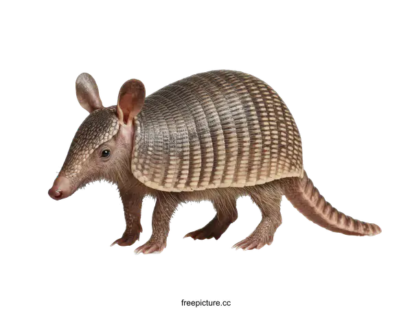 [Transparent Background PNG]Cute Armadillo against White Background