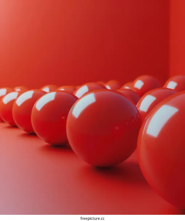 Red Orbs on a Red Background
