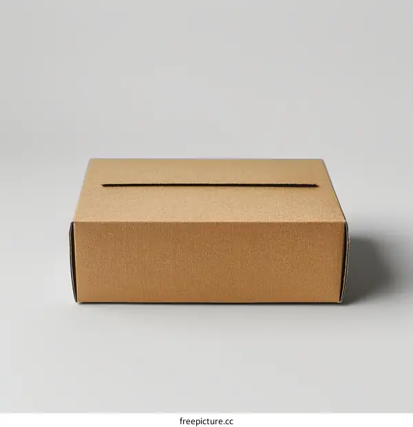 Kraft Cardboard Box with Flap Lid - Packaging & Storage