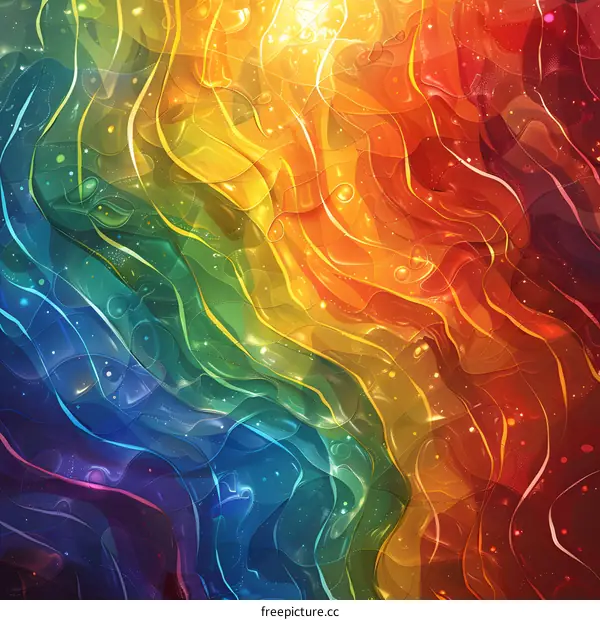 Colorful liquid shining under sunlight