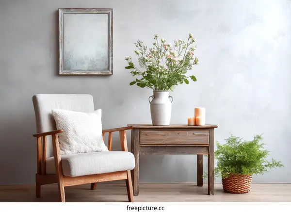 Cozy Living Room Interior Design with Vintage Style