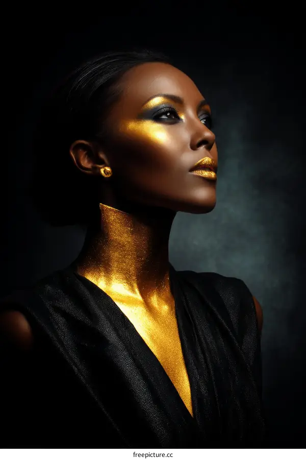 Golden Goddess Fashion Portrait
