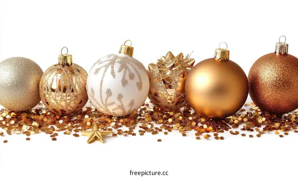 Golden Christmas Ornaments Arrangement