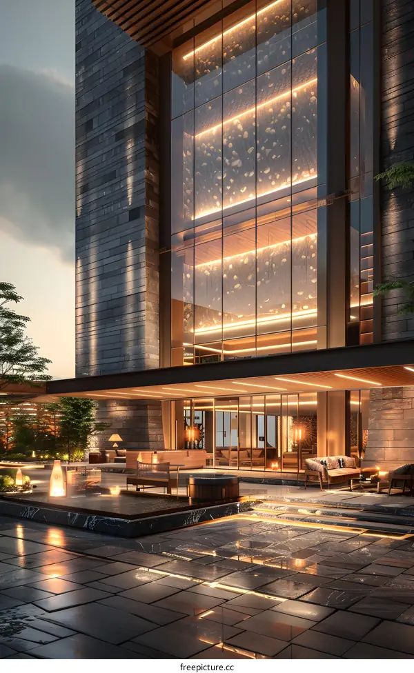 The exterior of the hotel