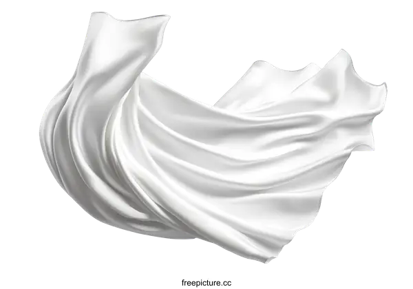 [Transparent Background PNG]Elegant White Fabric Drape Illustration