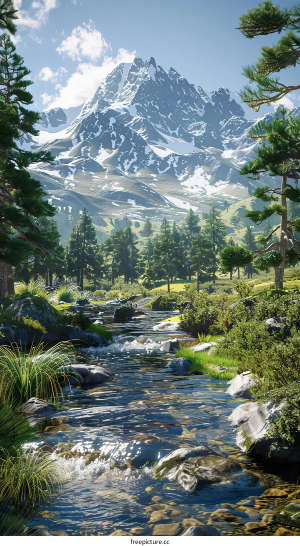Stunning Mountain Scenery with Majestic River
