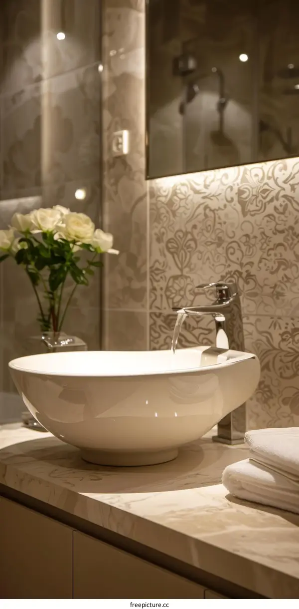 Modern Elegant Bathroom Sink and Vanity