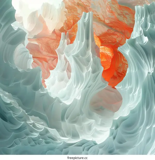 Mystical Ice Cave: A Surreal Frozen Landscape