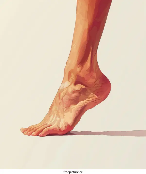 An illustration of the underside of a foot