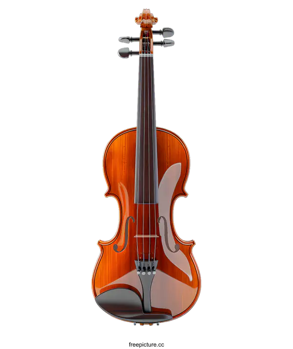 [Transparent Background PNG]A 3D rendering of a violin against a white background