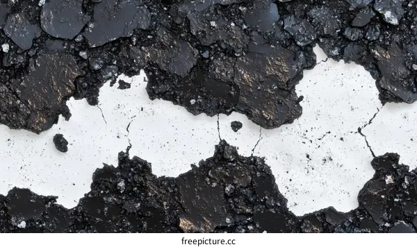 Cracked Asphalt Texture Illustration