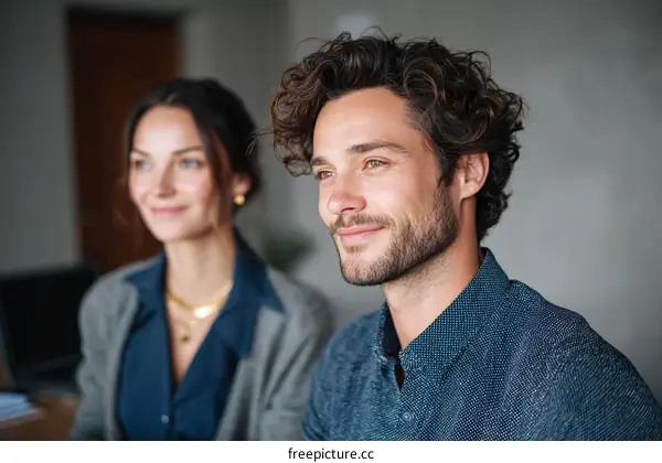 Business Meeting Two Caucasian Colleagues