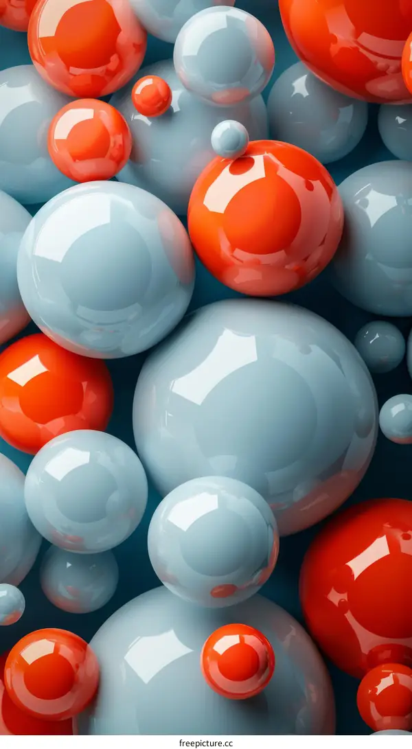 Glossy Ball Composition in 3D